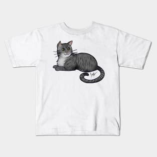 Cat - American Shorthair - Silver Tabby Kids T-Shirt